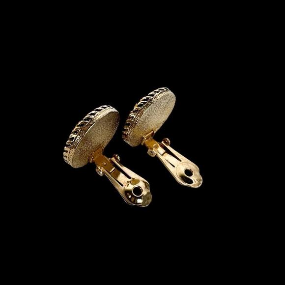 Sarah Coventry Mosaic Necklace Round Pendant and Clip Earrings Set Colorful Vtg - Picture 9 of 12